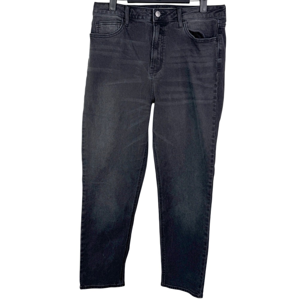 Bohme Anthropologie Womens 31 Black Denim Jeans High Rise Straight Leg Stretchy